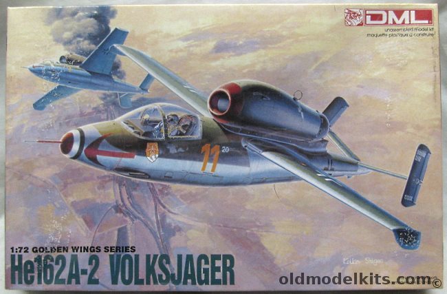 DML 1/72 Heinkel He-162 A-2 Volksjager 'Salamander' - 3/JG1 Oblt Emit Demuth's Aircraft or 2/JG1, 5001 plastic model kit